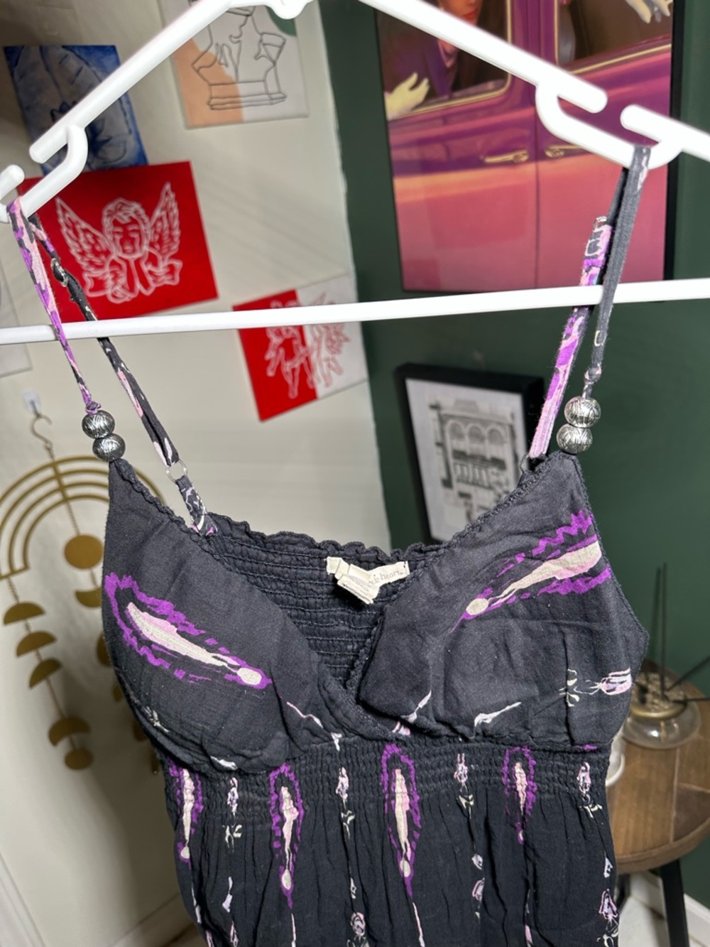 Alt Black and Purple Women’s 100% Cotton Summer Dress